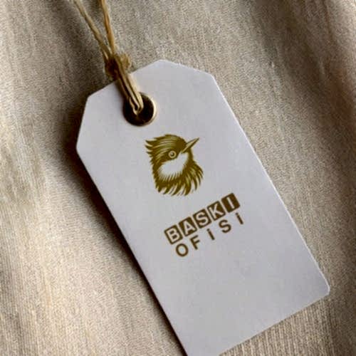 Yaldız Baskılı Karton Etiket