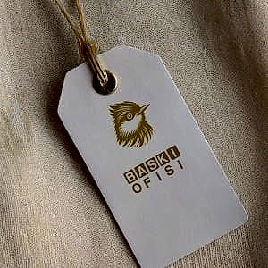 Yaldız Baskılı Karton Etiket