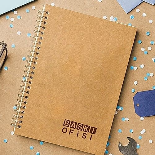 Kraft Sipiralli Logo Baskılı Defter